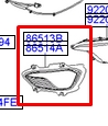86563B8010 Hyundai/Kia rejilla del parachoques delantera izquierda