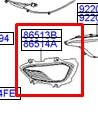 86564B8010 Hyundai/Kia rejilla de antinieblas delantera derecha