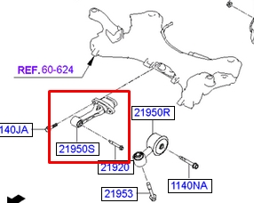 219502W100 Hyundai/Kia Soporte de motor trasero izquierdo