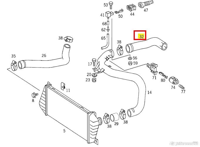 5222 Autotechteile tubo flexible de aspiración, cuerpo mariposa