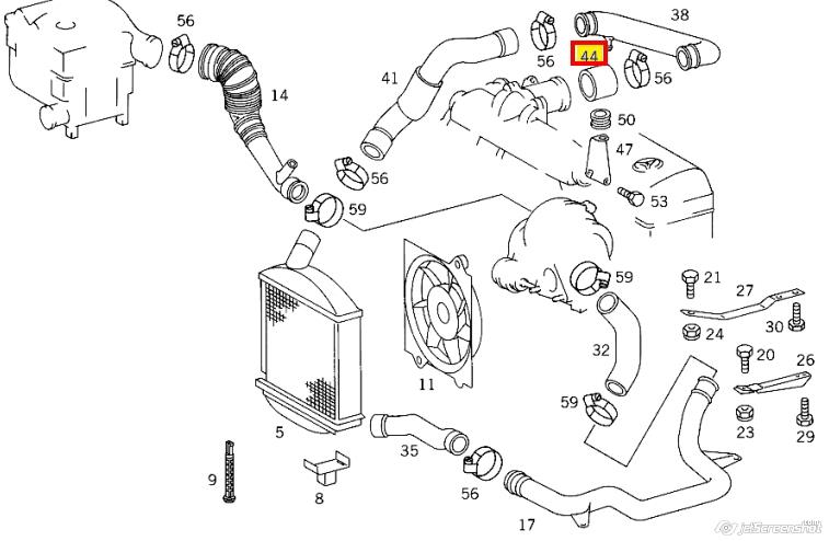 6385280191 Mercedes tubo flexible de aspiración, cuerpo mariposa