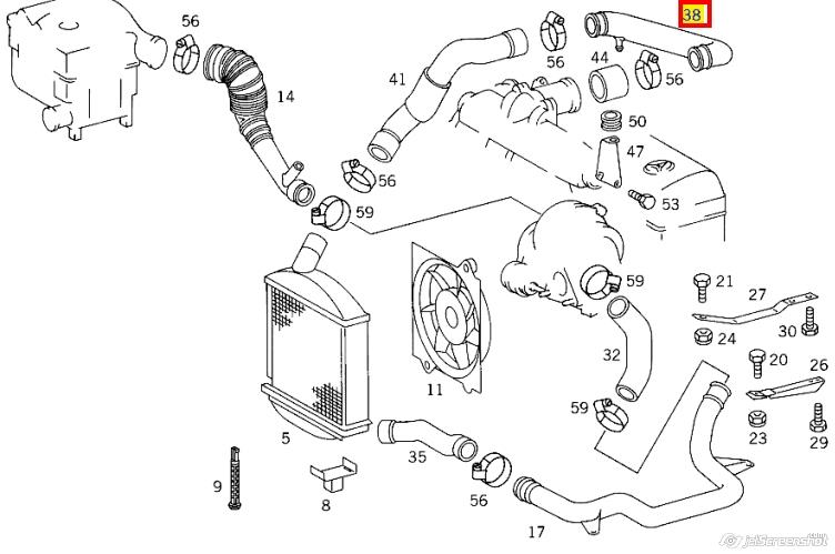 6385280782 Mercedes tubo flexible de aspiración, cuerpo mariposa