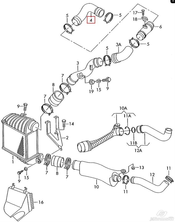 Tubo flexible de aire de sobrealimentación, de turbina 166123 NRF