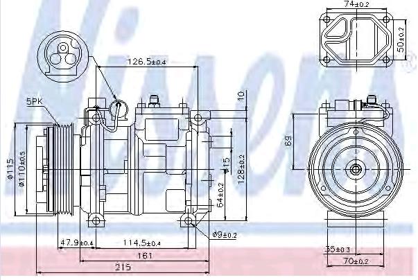 Compresor de aire acondicionado 89093 Nissens