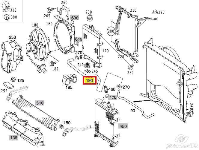 220501148264 Mercedes manguera refrigerante para radiador inferiora