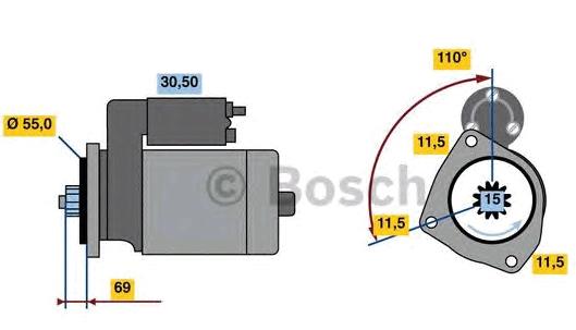 Motor de arranque 0986023670 Bosch