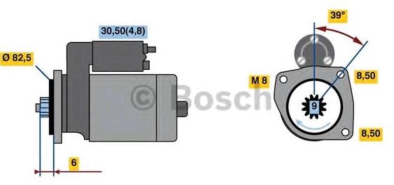 0001121034 Bosch motor de arranque