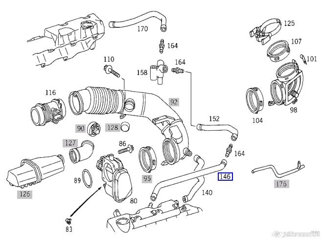 Tubo De Ventilacion Del Carter (Separador de Aceite) A1120180182 Mercedes