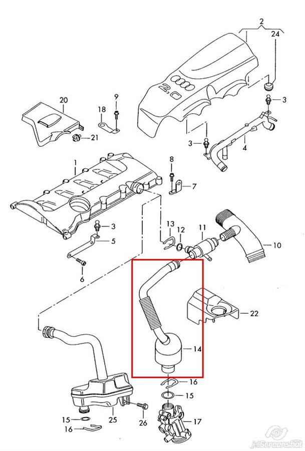 Válvula PCV VAG 06B103211H precio, desde 21,76 EUR