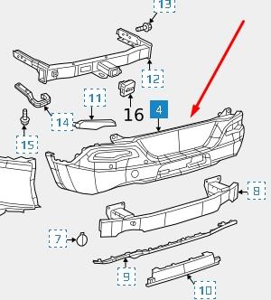 Parachoques trasero K68203262AC Fiat/Alfa/Lancia