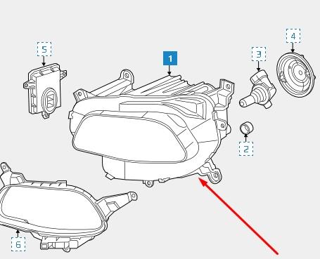 68102847AD Chrysler faro izquierdo