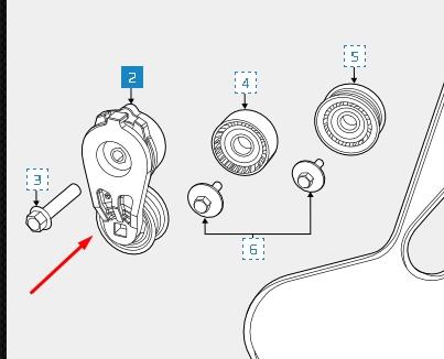 4627533AB Chrysler tensor de correa, correa poli v