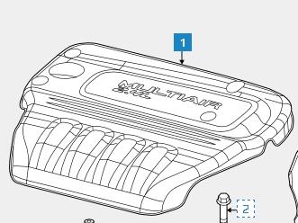 4627875AC Chrysler cubierta de motor decorativa