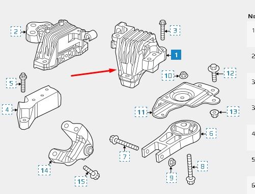 68192832AC Chrysler soporte de motor derecho