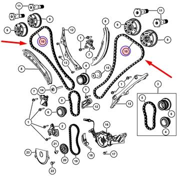 5184352AE Chrysler cadena de distribución superior