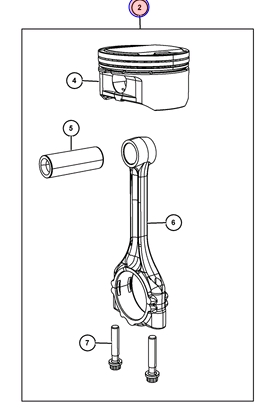 05184503AG Chrysler pistón completo para 1 cilindro, std