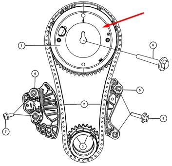 53022243AF Chrysler piñón cadena distribución