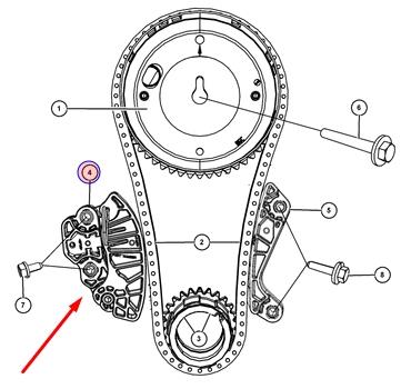 53022115AG Chrysler tensor, cadena de distribución