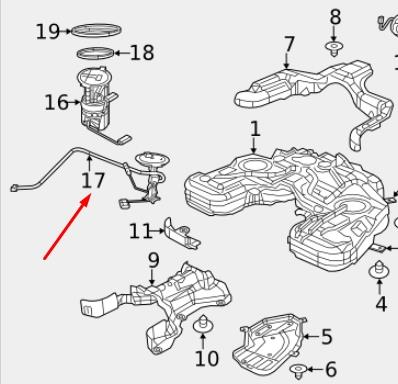 Bomba de combustible eléctrica sumergible K05145586AB Fiat/Alfa/Lancia