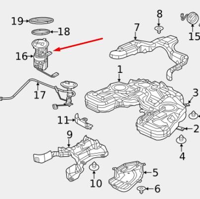 Bomba de combustible eléctrica sumergible K05145585AC Fiat/Alfa/Lancia