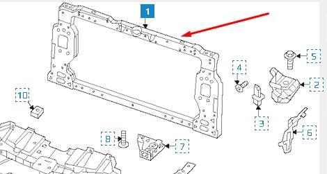 Soporte de radiador completo K68247595AA Fiat/Alfa/Lancia