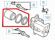 05137665AB Chrysler juego de reparación, pinza de freno trasero