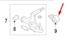 BB5Z3C403A Ford silentblock de suspensión delantero inferior