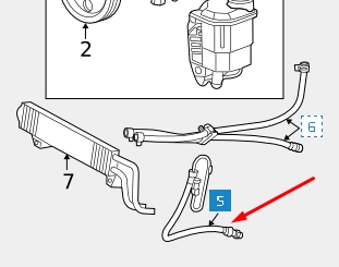 Manguera de alta presion de direccion, hidraulica Dodge RAM 1500 