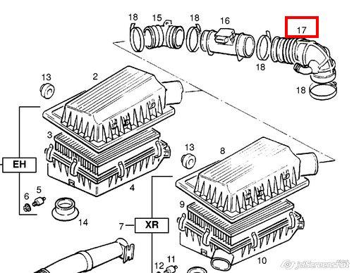 90411677 Opel manguito, alimentación de aire