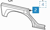 55397017AE Chrysler guardabarros trasero izquierdo