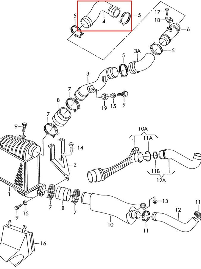 17914A Akron Malo tubo flexible de aire de sobrealimentación, de turbina