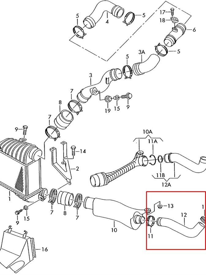 DCW012TT Thermotec tubo flexible de aspiración, cuerpo mariposa