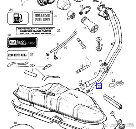 09181889 General Motors tubo de ventilacion de el tanque