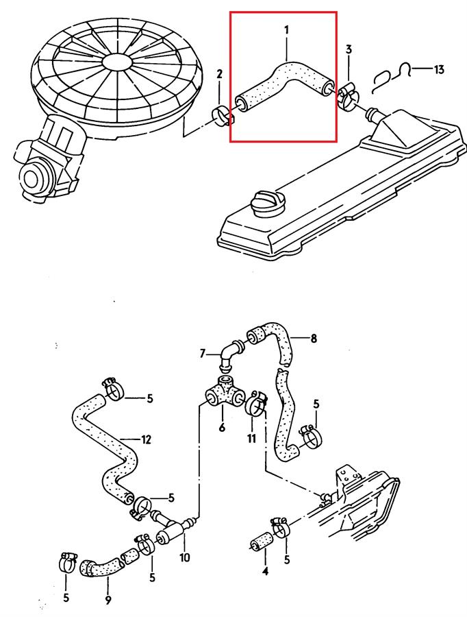 301030493026a Dello/Automega tubo de ventilacion del carter (separador de aceite)