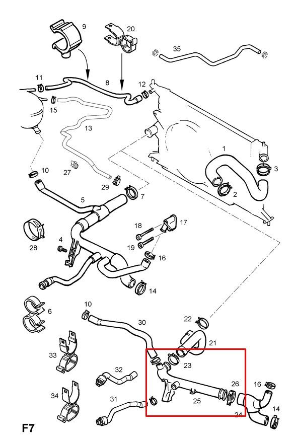 09128719 Opel manguera (conducto del sistema de refrigeración)