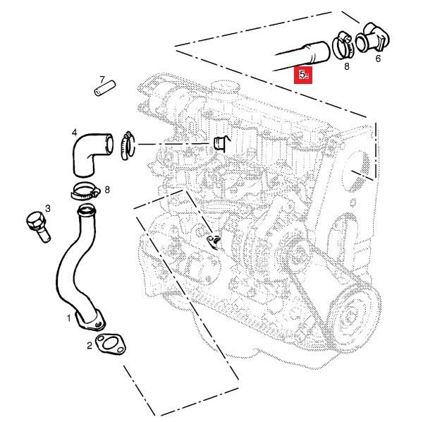 90325594 Opel tubo de ventilacion del carter (separador de aceite)