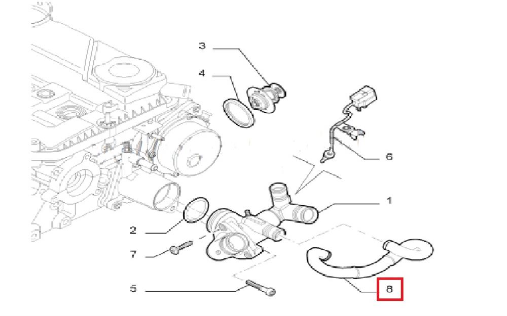 70720188 BSG manguera (conducto del sistema de refrigeración)