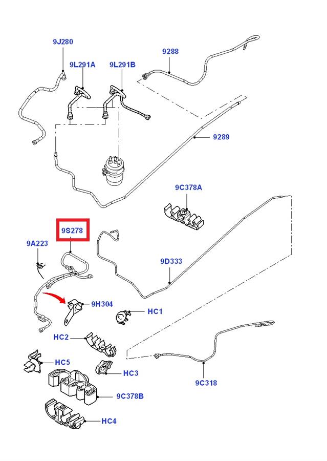 Tubo de combustible, de depósito al filtro Ford Connect (TC7)