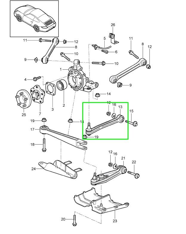 TC6591 Delphi barra transversal de suspensión trasera