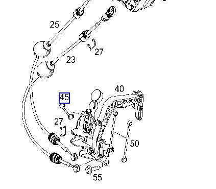 Barra de selección de la transmisión automática/manual para Mercedes Sprinter (906)
