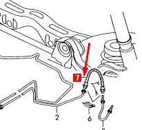 1T0611775 VAG tubo flexible de frenos trasero