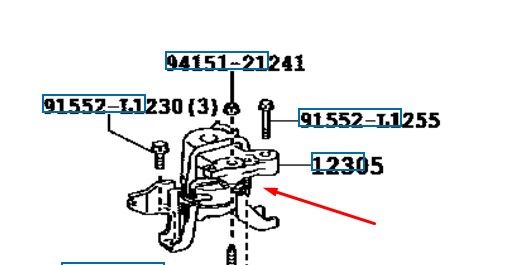 Soporte de motor derecho Toyota 1230537301 precio, desde 209,34 EUR
