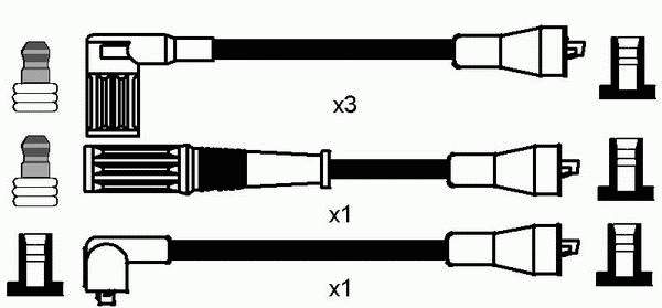 Juego de cables de encendido 7242 NGK