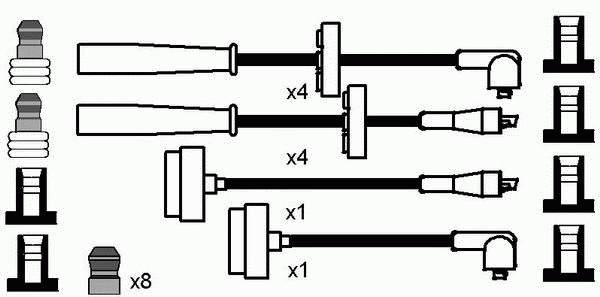 44236 NGK cables de bujías