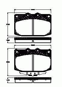 Pastillas de freno delanteras FDZ33328Z Mazda