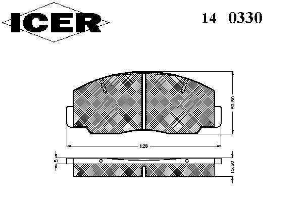 Pastillas de freno delanteras 140330 Icer