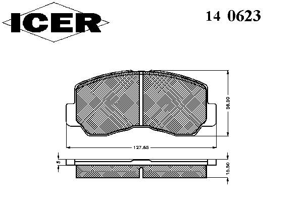 Pastillas de freno delanteras 140623 Icer