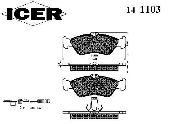 Pastillas traseras de freno Icer 141103 precio, desde 25,16 EUR