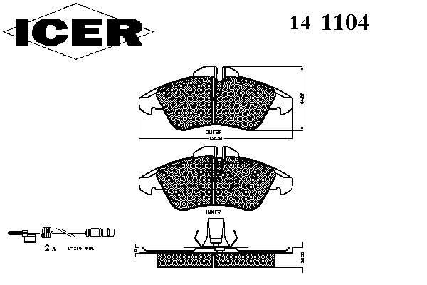 Pastillas freno delanteras Icer 141104 precio, desde 27,17 EUR