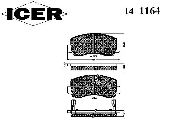 KJ0133983 Hyundai/Kia pastillas de freno delanteras